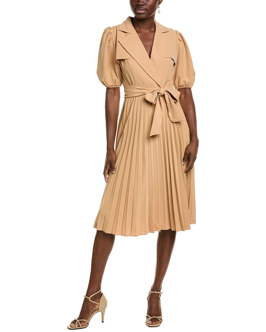 Nanette Nanette Lepore womens Midi Dress, 10, Tan